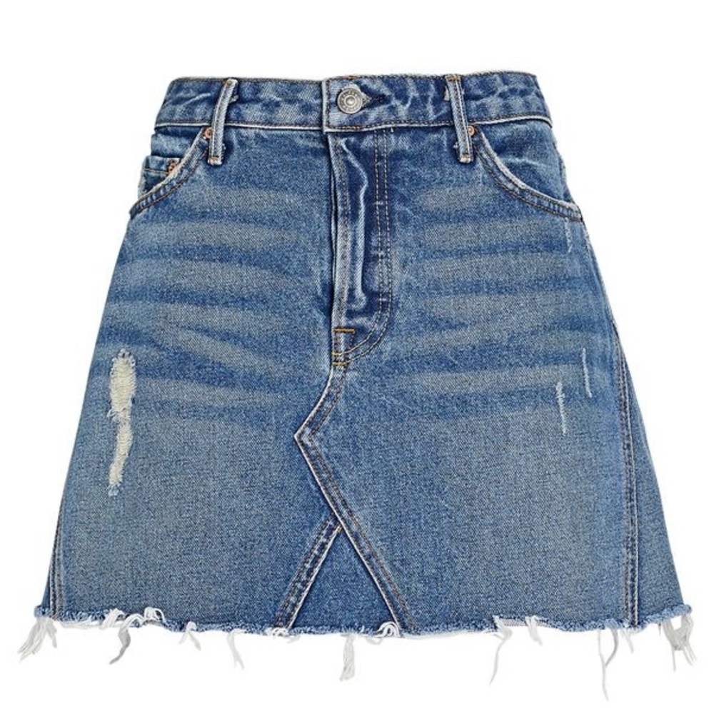 GRLFRND Eva A-Line Denim Mini Skirt || Size 27